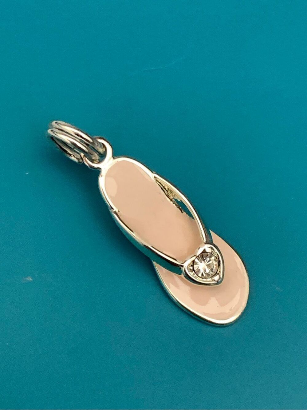 .925 High Heel Sandle with Heart Crystal #vintage